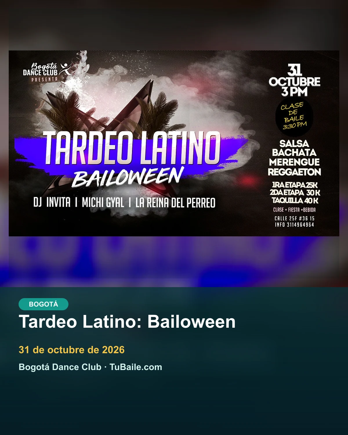 Tardeo Latino: Bailoween