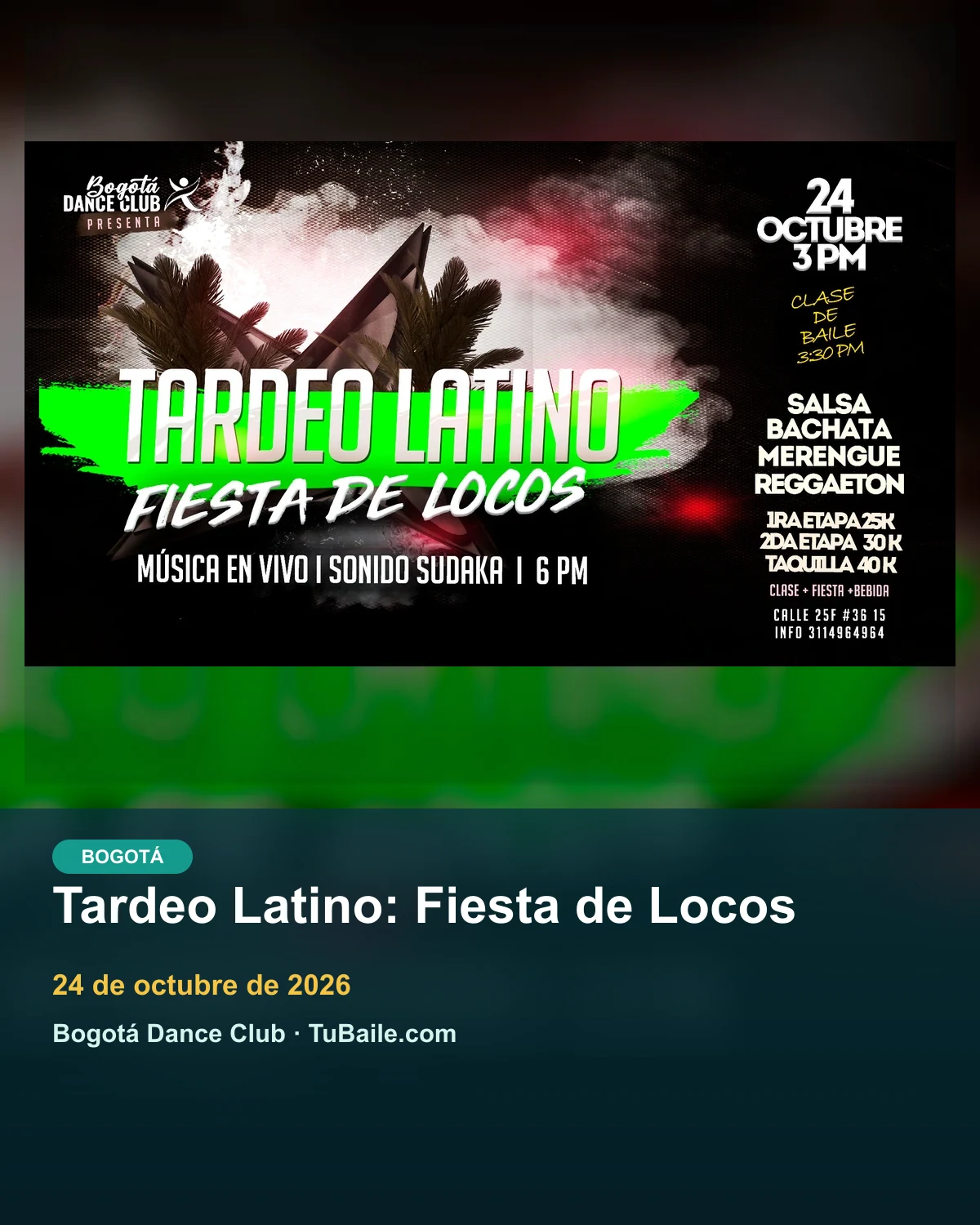 Tardeo Latino: Fiesta de Locos