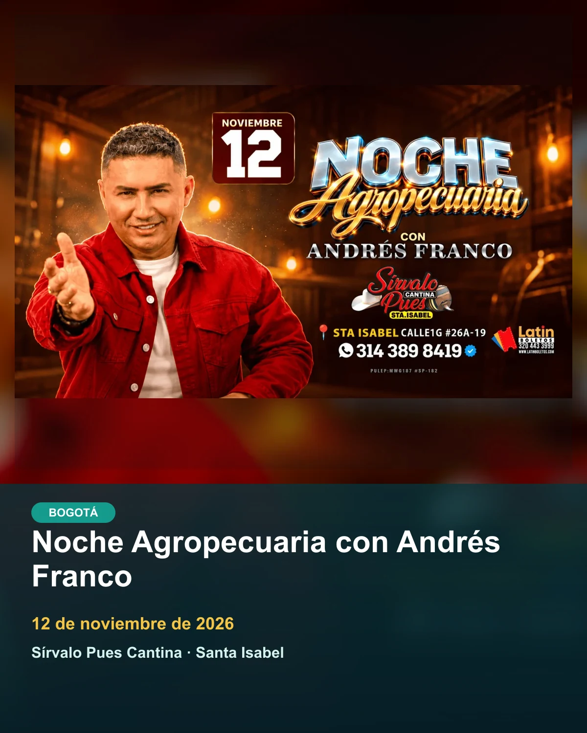 Noche Agropecuaria con Andrés Franco