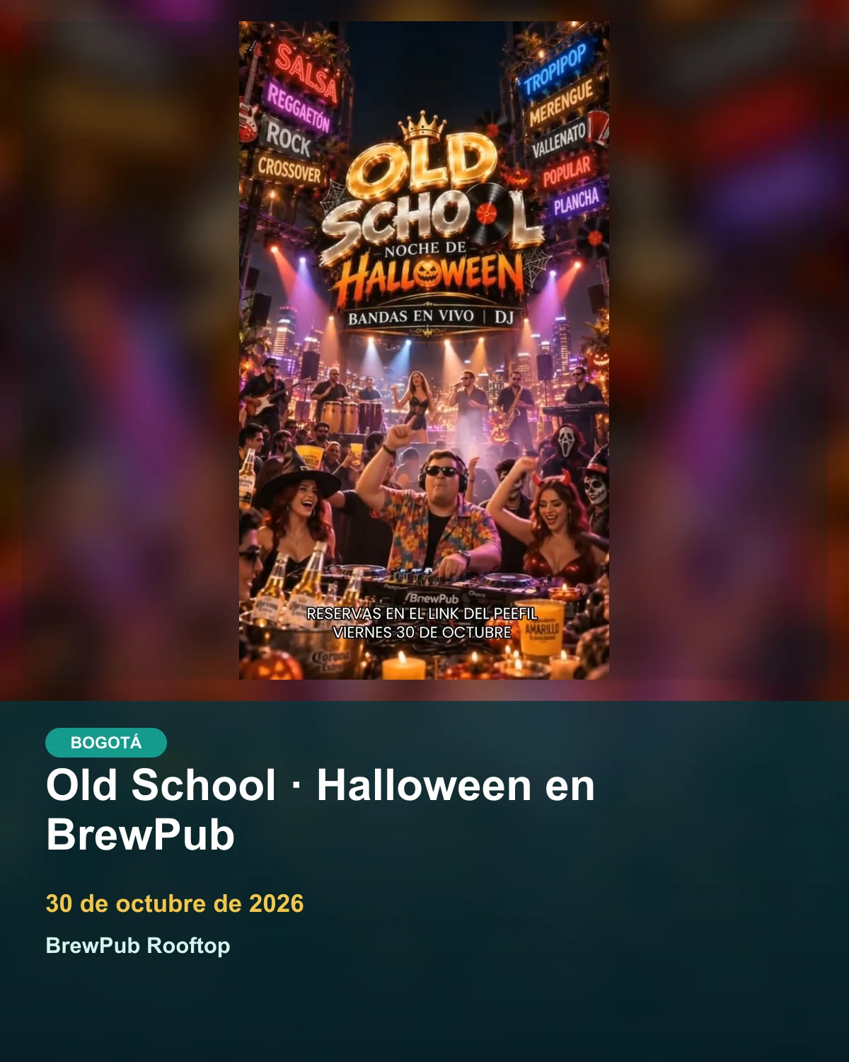 Old School · Halloween en BrewPub
