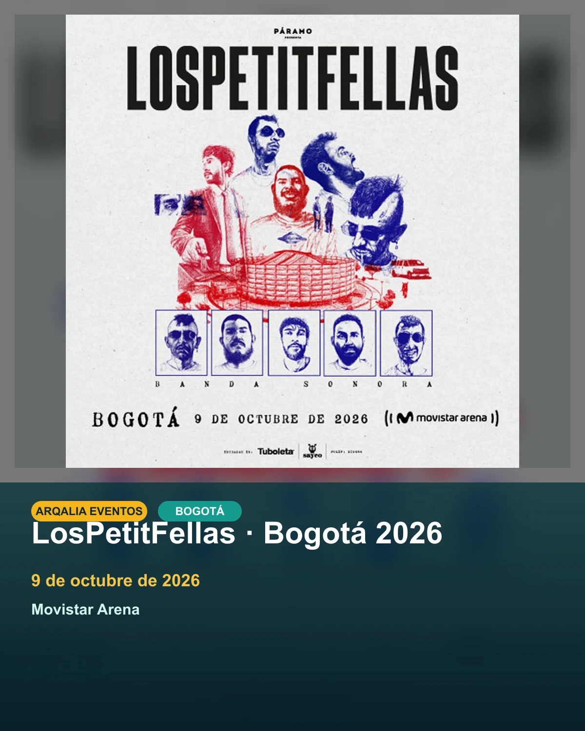 Portada de LosPetitFellas · Bogotá 2026 en Bogotá, creada con imagen promocional oficial.