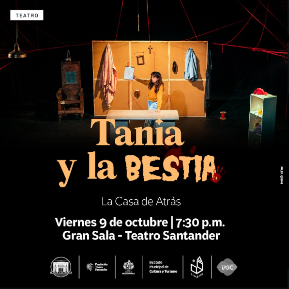 Afiche oficial de Tania y la Bestia en Bucaramanga, 09 de octubre de 2026.