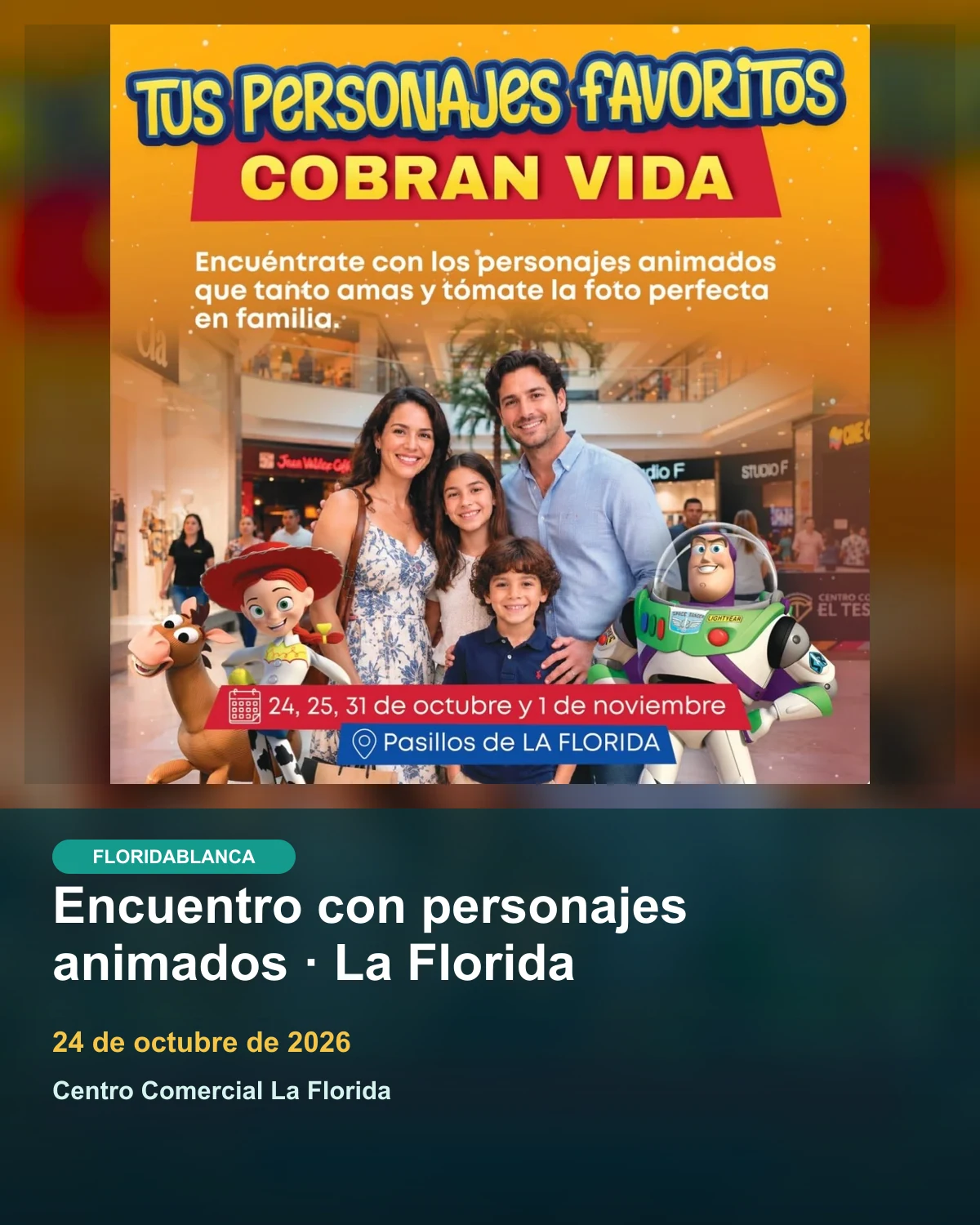 Encuentro con personajes animados · La Florida