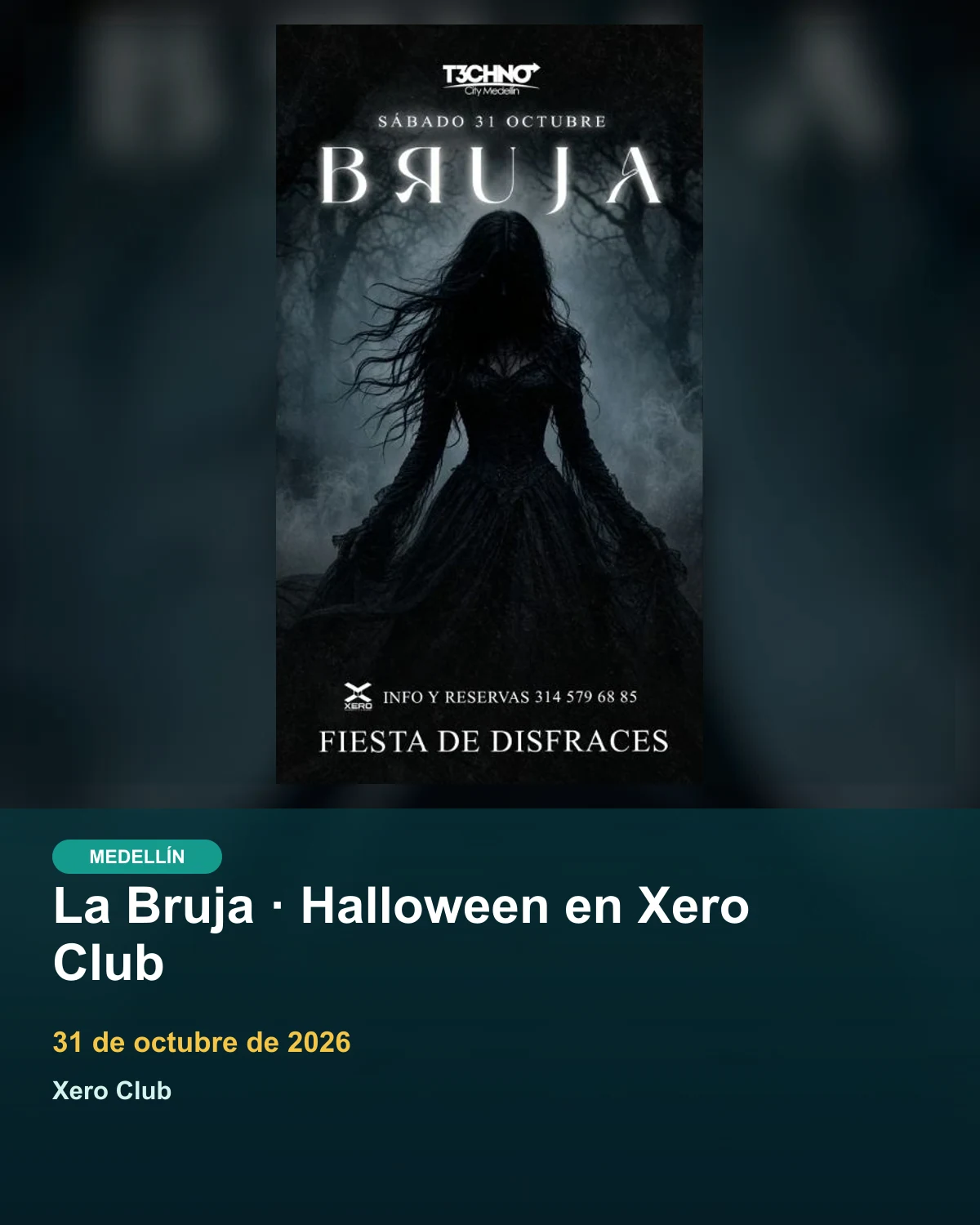 La Bruja · Halloween en Xero Club