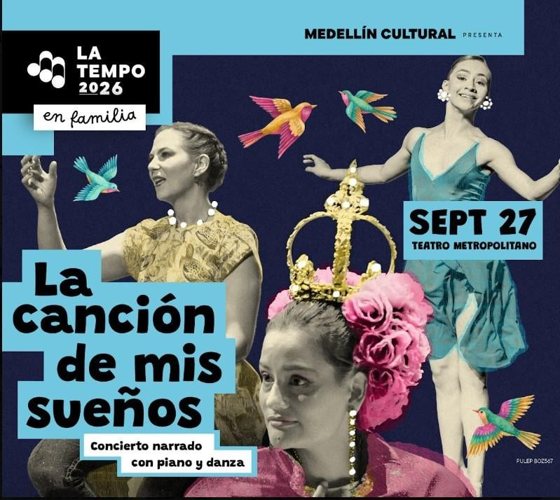 Afiche oficial de La canción de mis sueños en Medellín, 27 de septiembre de 2026.
