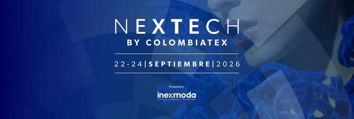 Imagen promocional oficial de Nextech by Colombiatex 2026 en Medellín.