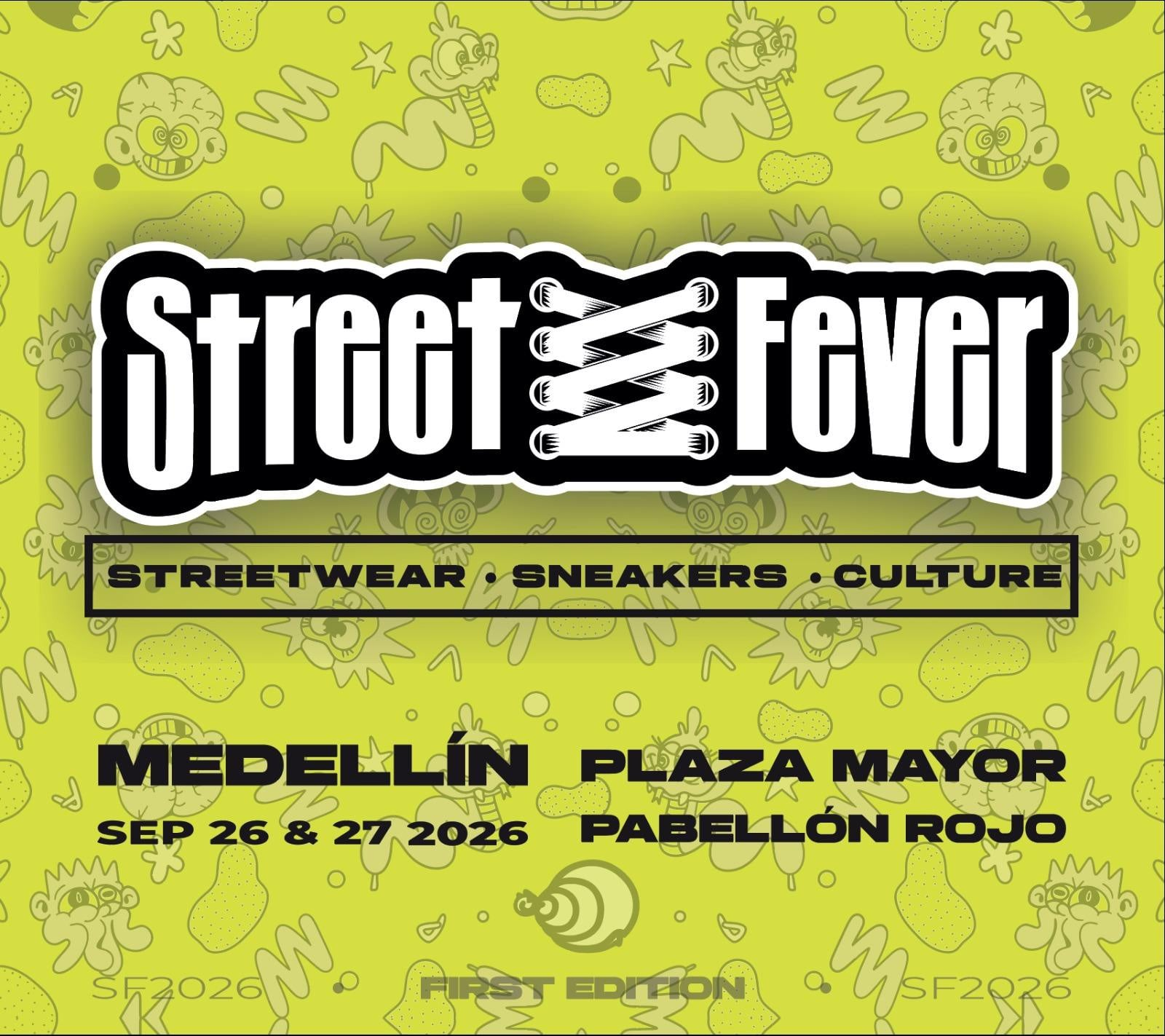 Imagen promocional oficial de Street Fever Colombia – Sábado 26 en Medellín.