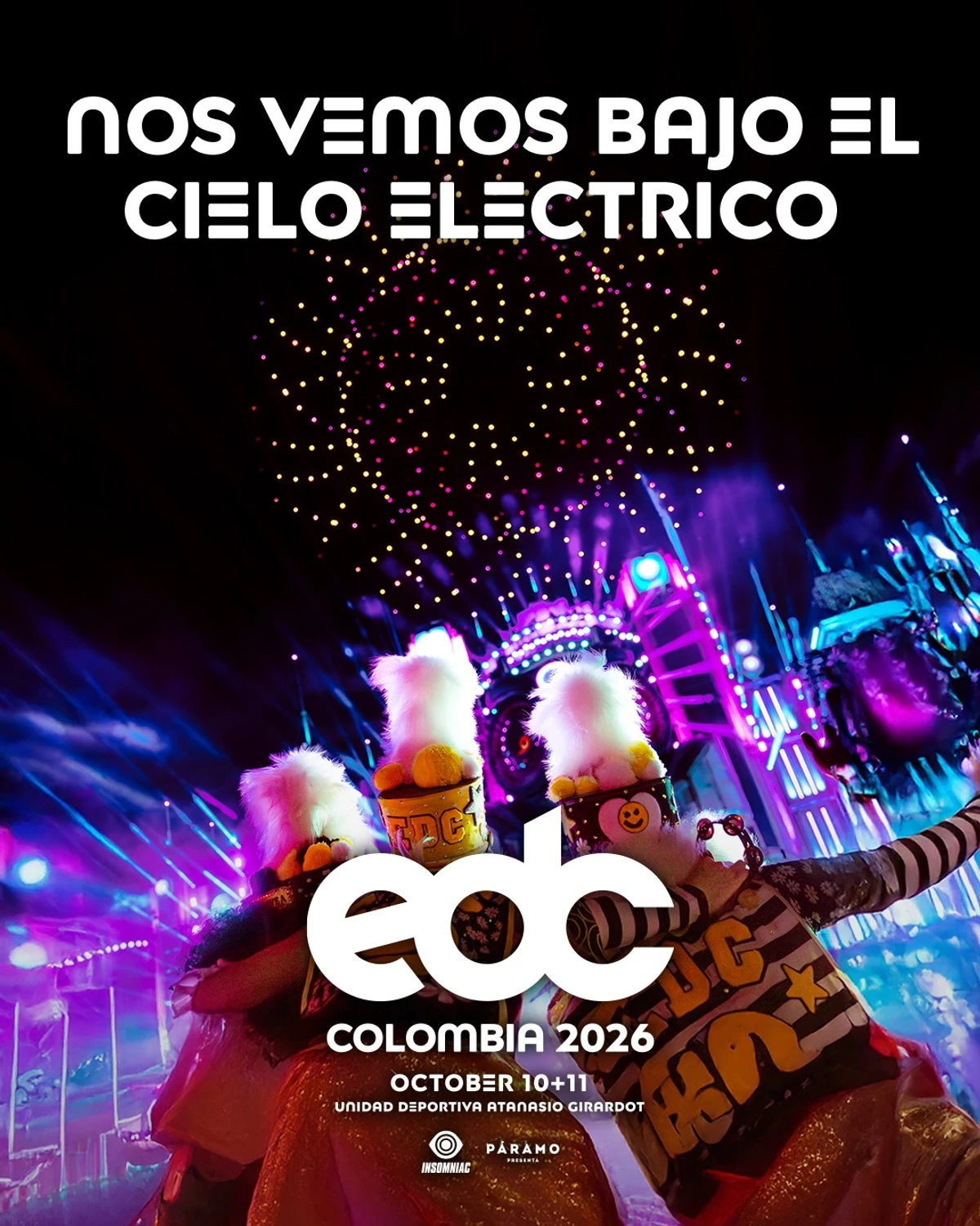 Afiche o imagen promocional de EDC · Electric Daisy Carnival Colombia