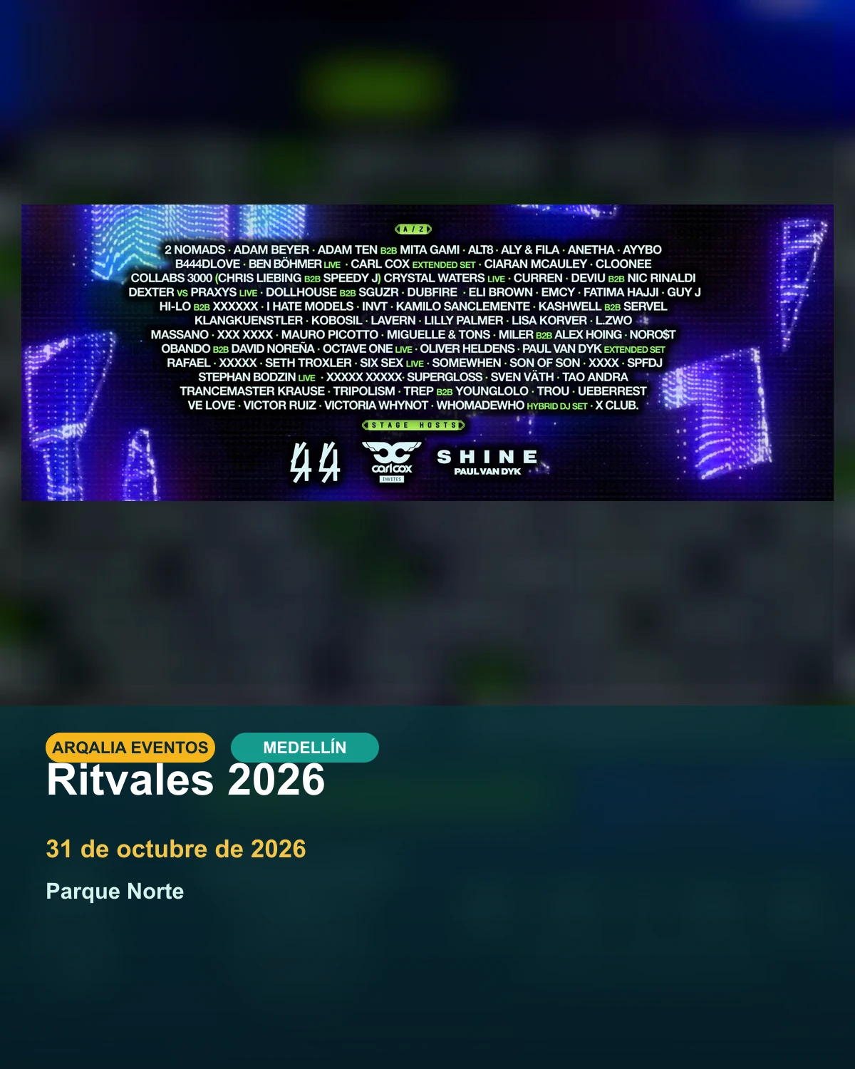 Portada de Ritvales 2026 en Medellín, creada con imagen promocional oficial.