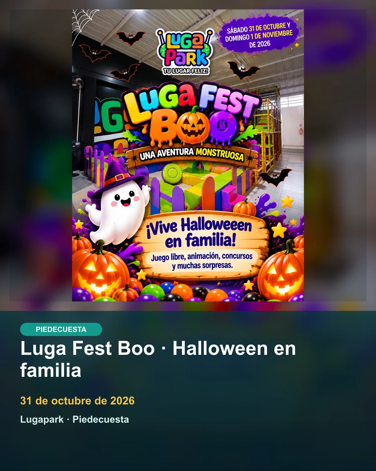 Luga Fest Boo · Halloween en familia