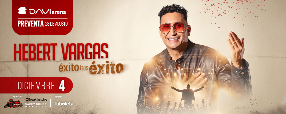 Imagen promocional oficial de Hebert Vargas · Éxito tras Éxito en Sabaneta.